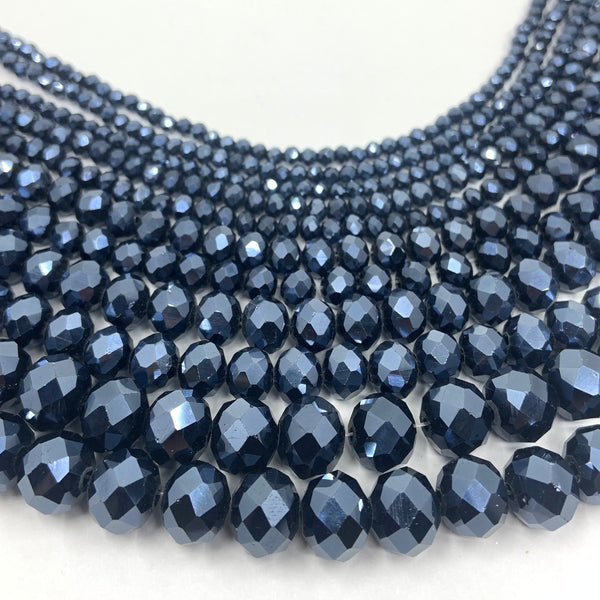 Opaque Montana Blue Glass Beads