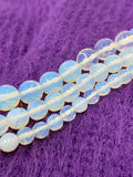 Faceted Round Opalite Gemstone Beads