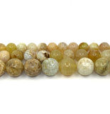 Opal gemstone beads in yellow color