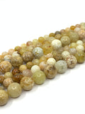 Genuine Yellow Opal round beads