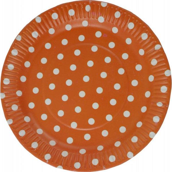 Party paper Plates, Orange | Bellaire Wholesale