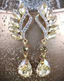 Crystal Marquise Teardrop Earrings, Champagne | Bellaire Wholesale