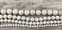 8mm Fossil Beads, Ivory Round Beads | Bellaire Wholesale