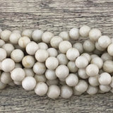 4mm Fossil Beads, Ivory Round Beads | Bellaire Wholesale