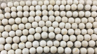 8mm Fossil Beads, Ivory Round Beads | Bellaire Wholesale