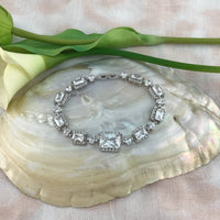 Cubic Zirconia Round-Square Bridal Bracelet | Bellaire Wholesale