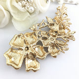 Gold with Gold Rhinestones Brooch Pin | Bellaire Wholesale