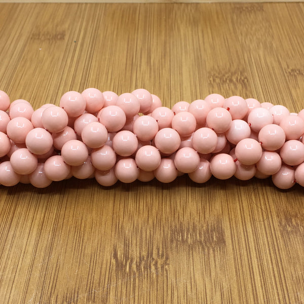 10mm Opaque Pink Shell Pearls | Bellaire Wholesale