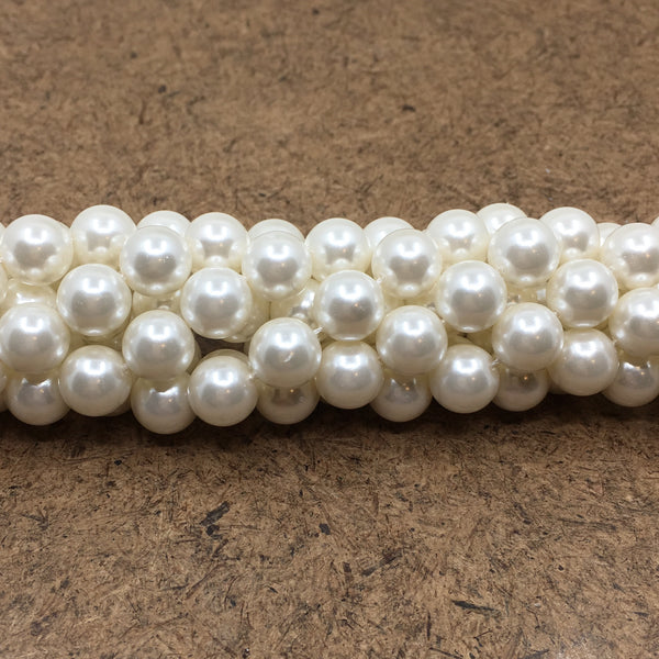 6mm White Shell Pearls | Bellaire Wholesale