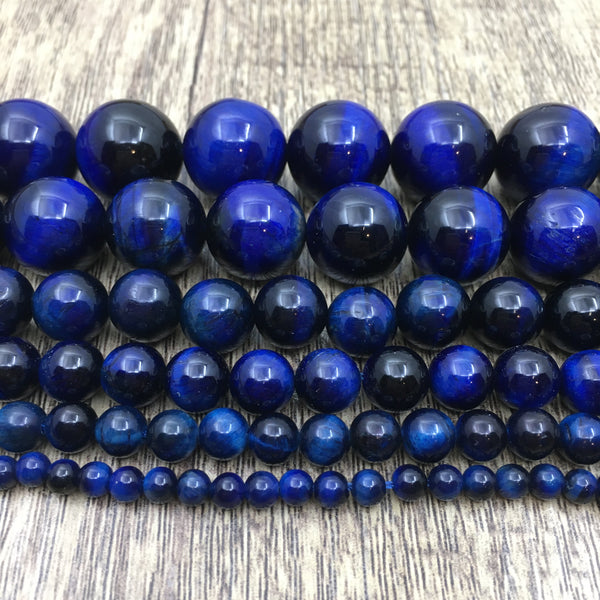 12mm Blue Tiger Eye Bead | Bellaire Wholesale