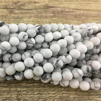 10mm Frosted White Howlite Bead | Bellaire Wholesale