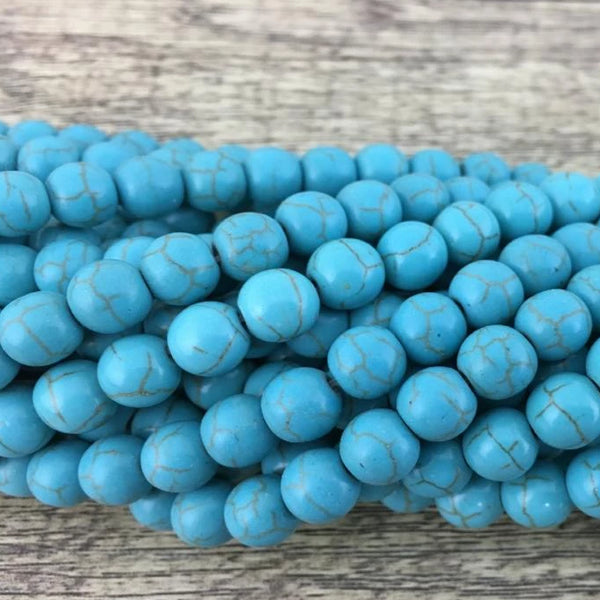 12mm Blue Howlite Bead | Bellaire Wholesale