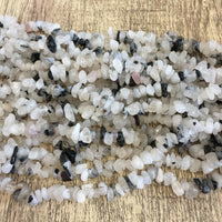 Black Rutilated Quartz Chips Beads | Bellaire Wholesale