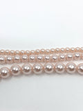 Blush Pink Shell Pearls, 4mm, 6mm, 8mm Sizes