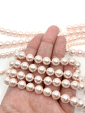 Blush Pink Shell Pearls, 4mm, 6mm, 8mm Sizes