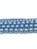 Baby Blue Shell Pearls, 4mm, 6mm, 8mm Sizes