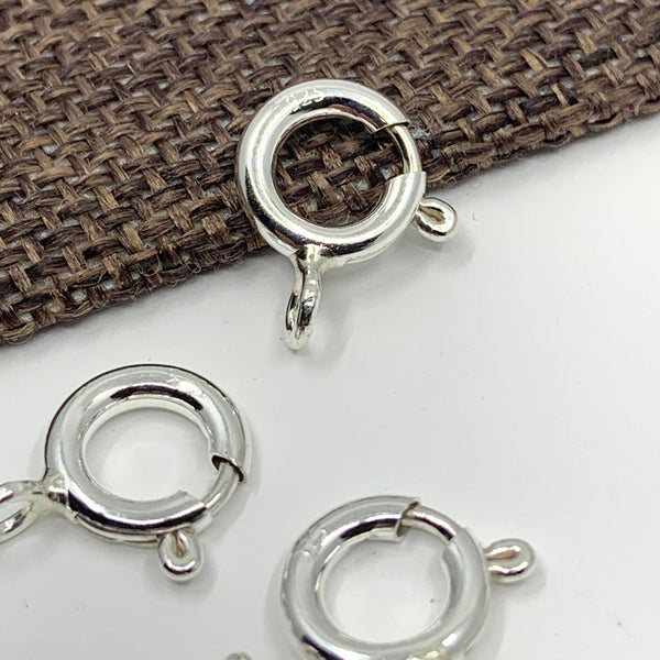 925 Sterling Silver 8mm, 11mm Spring Ring Clasp
