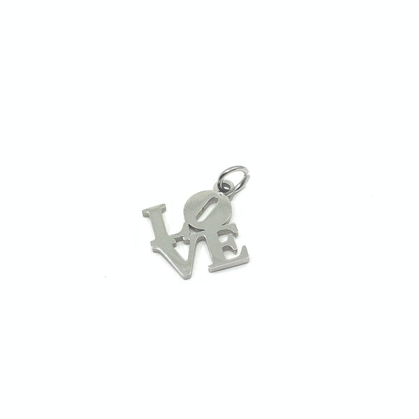 Stainless Steel Love Writing charm | Bellaire Wholesale