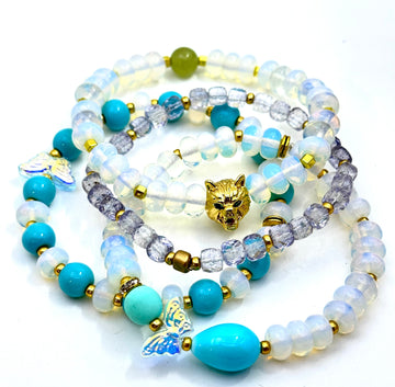Coastal Serenity — Aqua Blue, White & Soft Blue