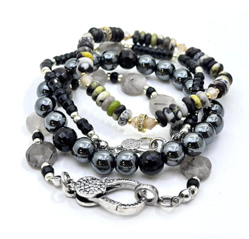 Midnight Luxe — Black, Charcoal & Silver
