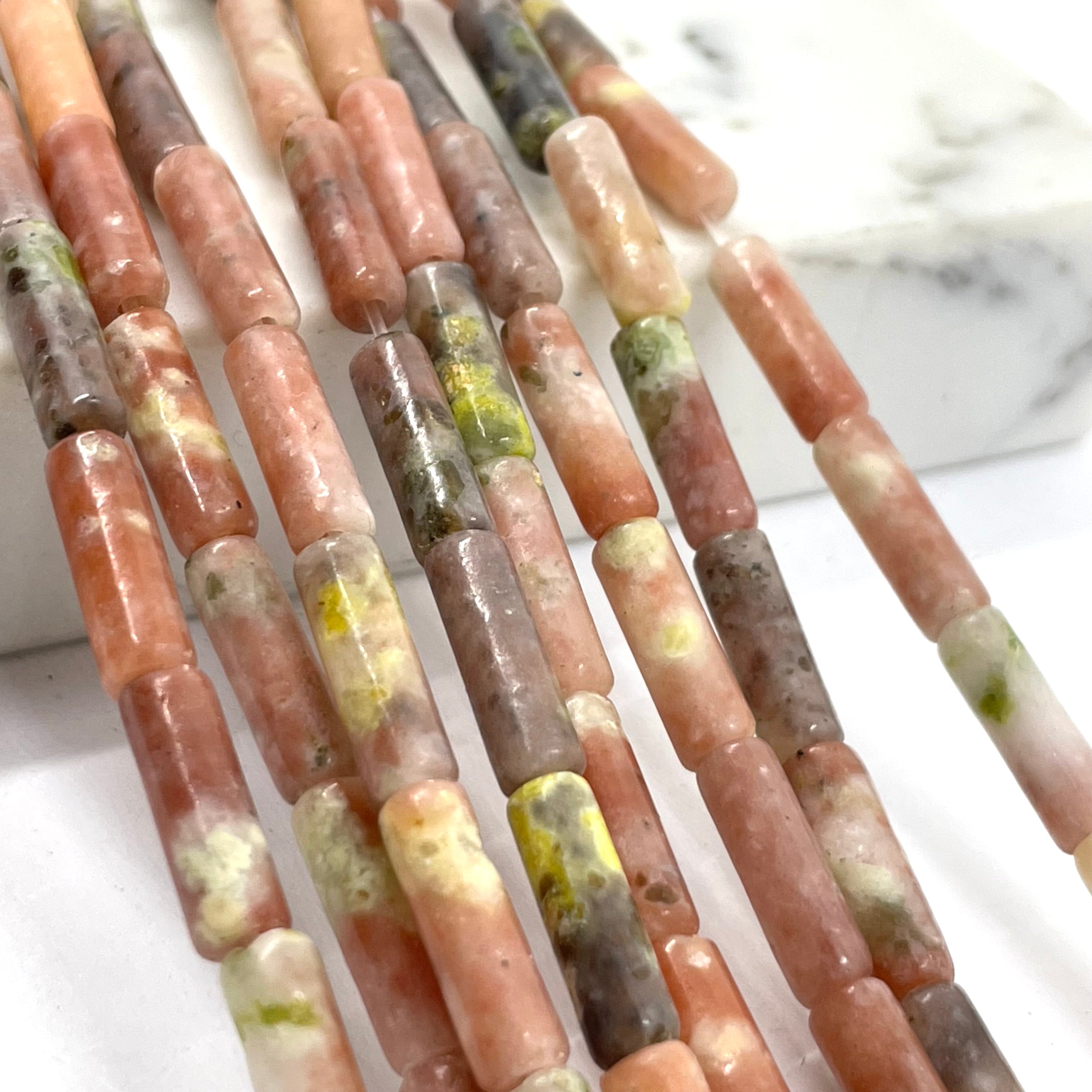 Gemstone Tube Cylinder Beads