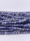 4mm cube faceted iolite