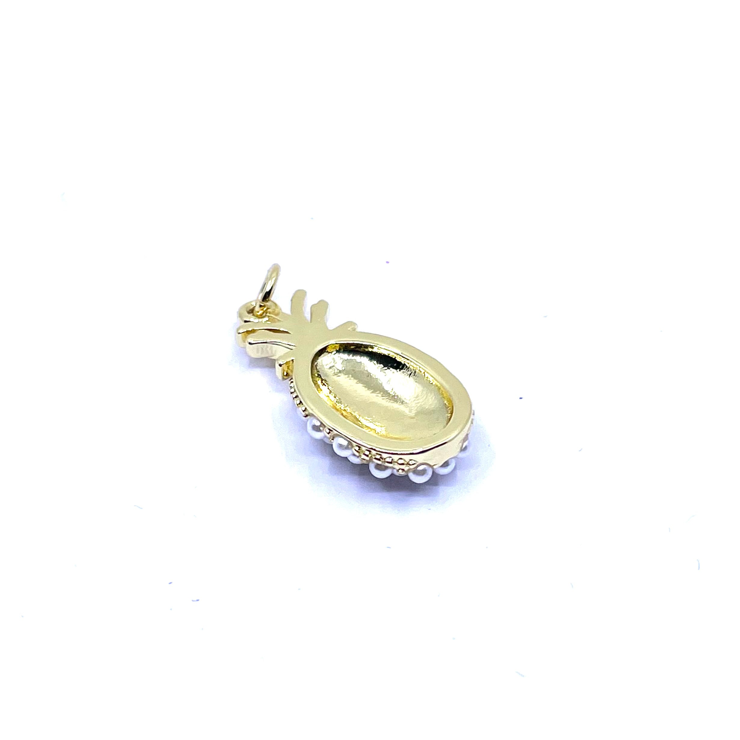 Back side of pineapple charm