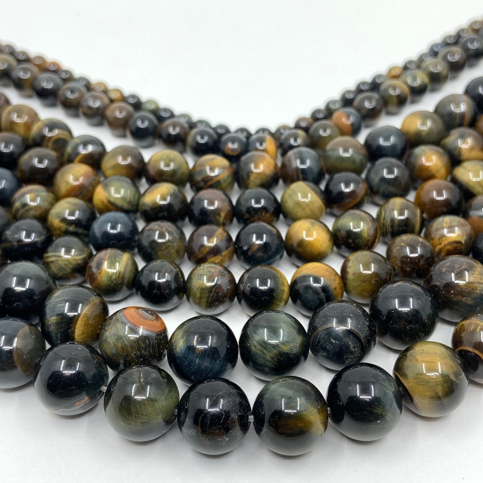 Yellow Blue Tiger Eye Beads