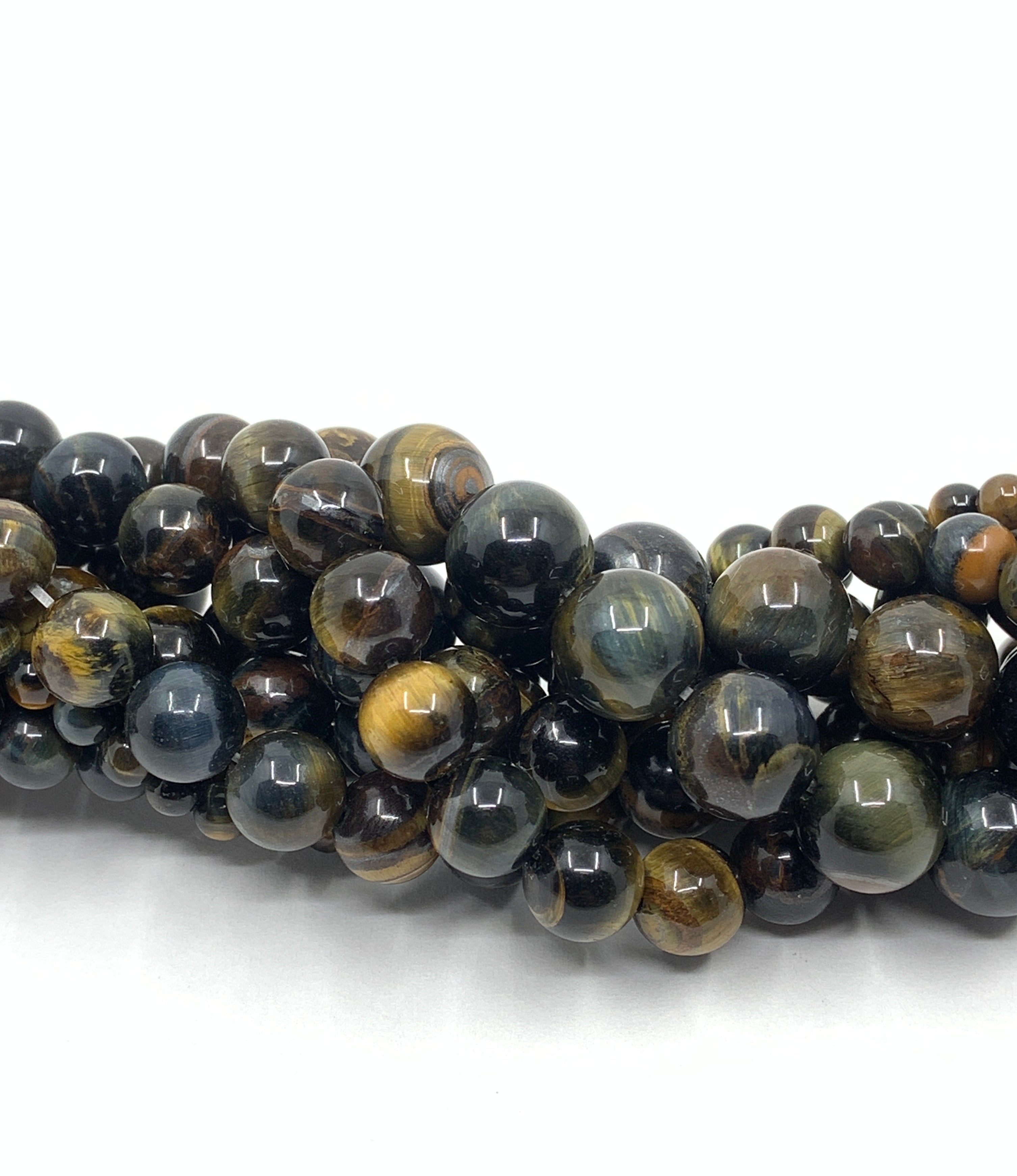 Yellow Blue Tiger Eye Beads