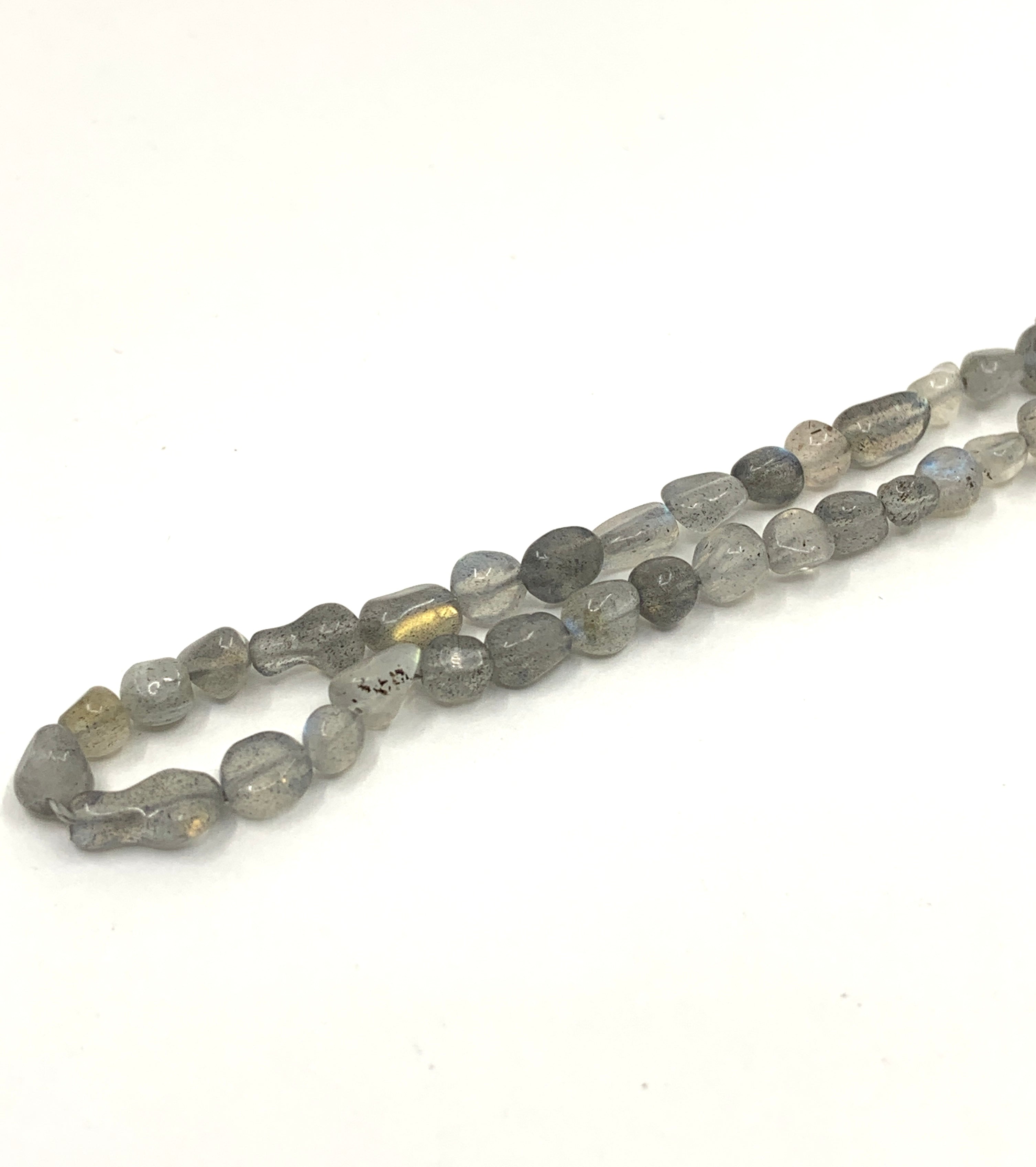 Labradorite nugget beads