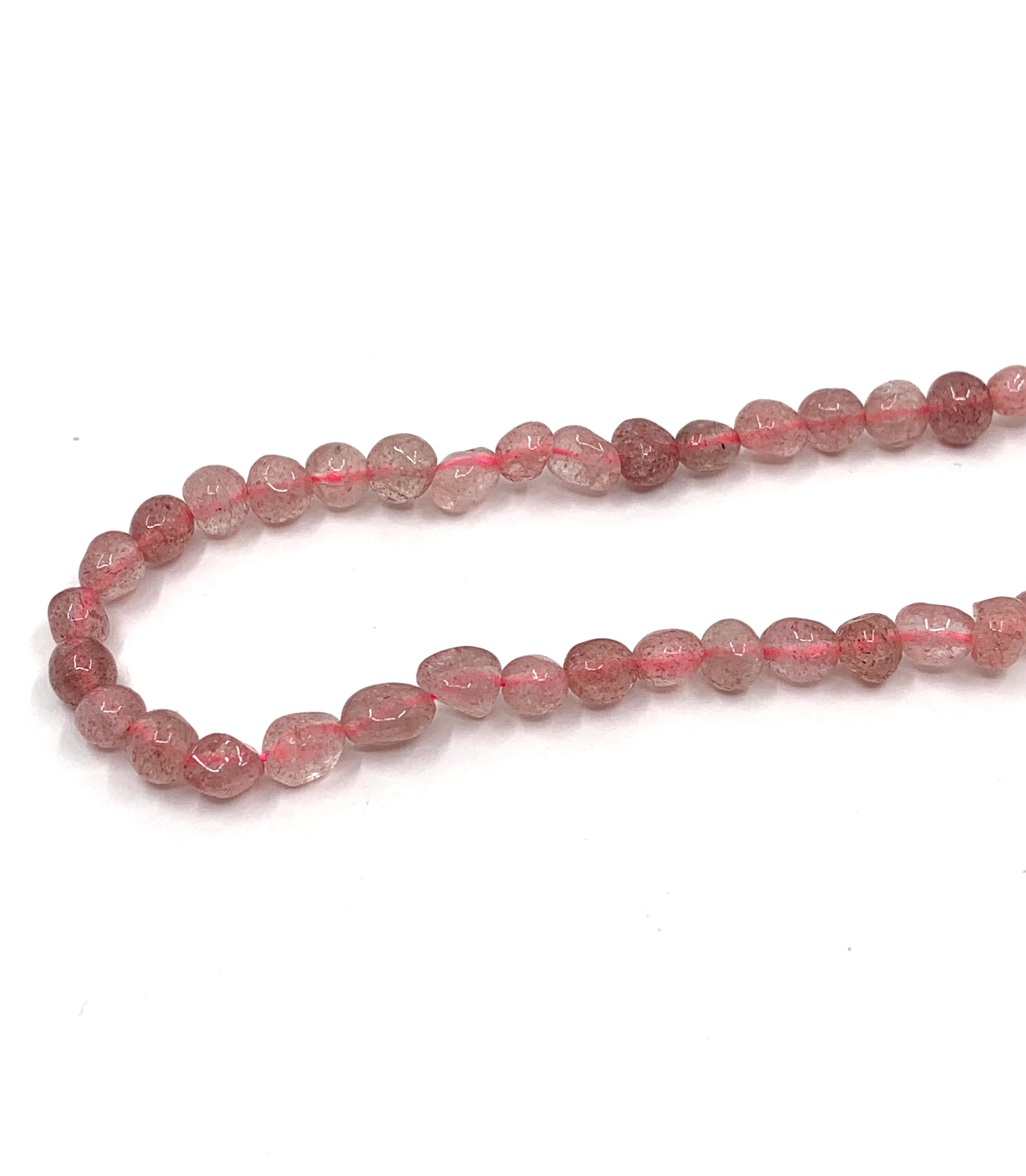 Strawberry nugget beads