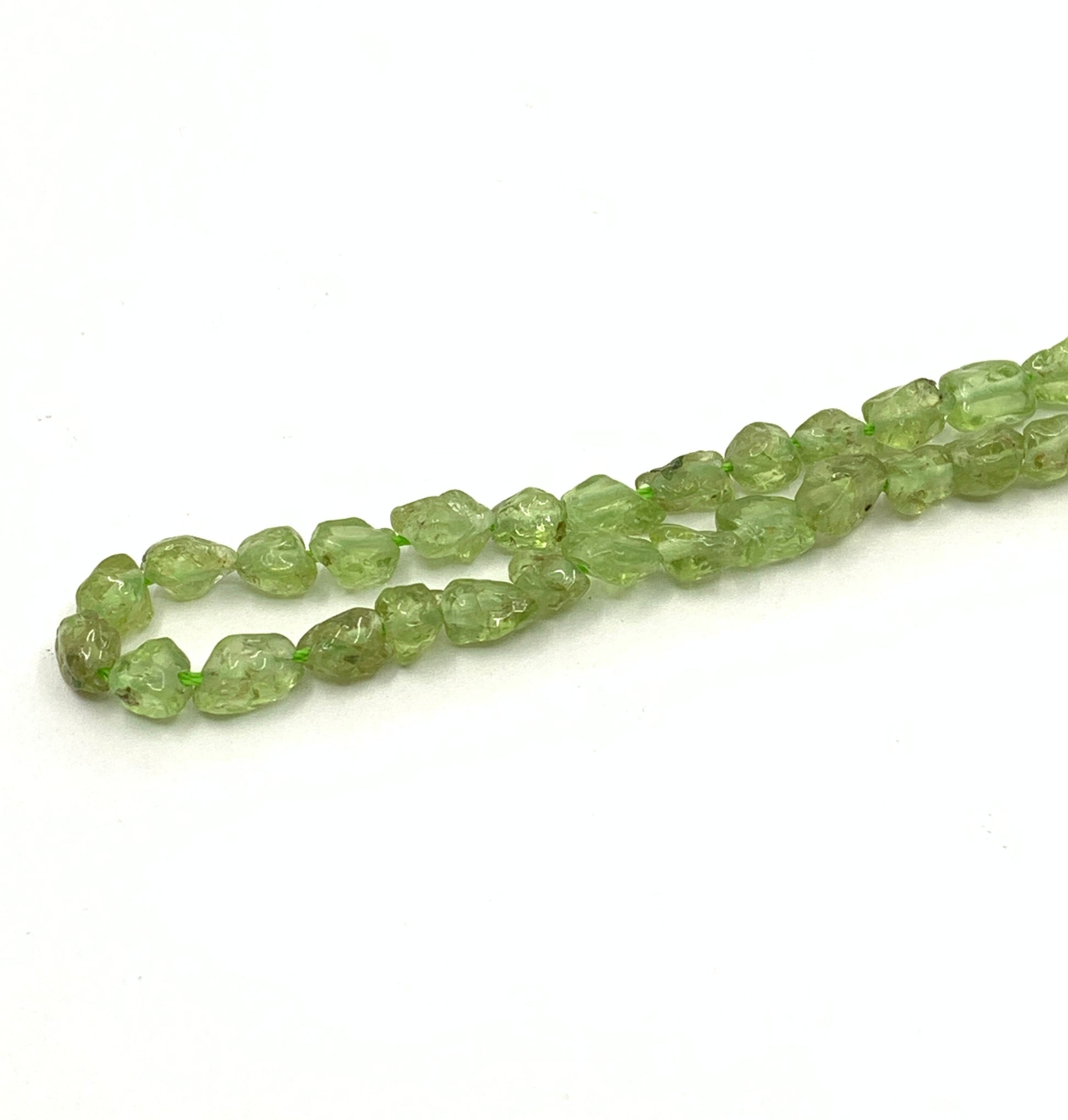 Peridot nugget beads