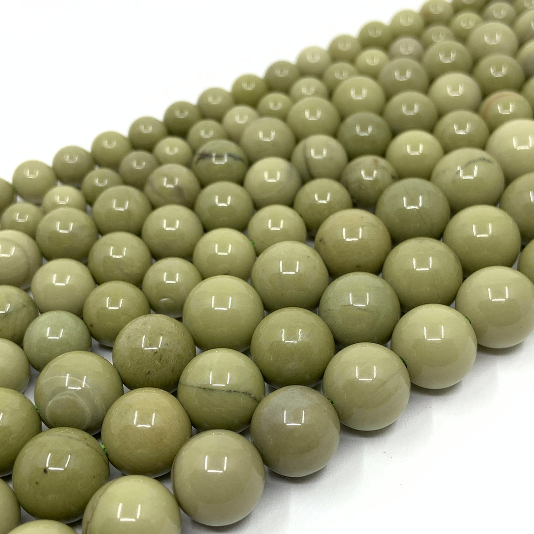 Avocado Jasper Round Beads