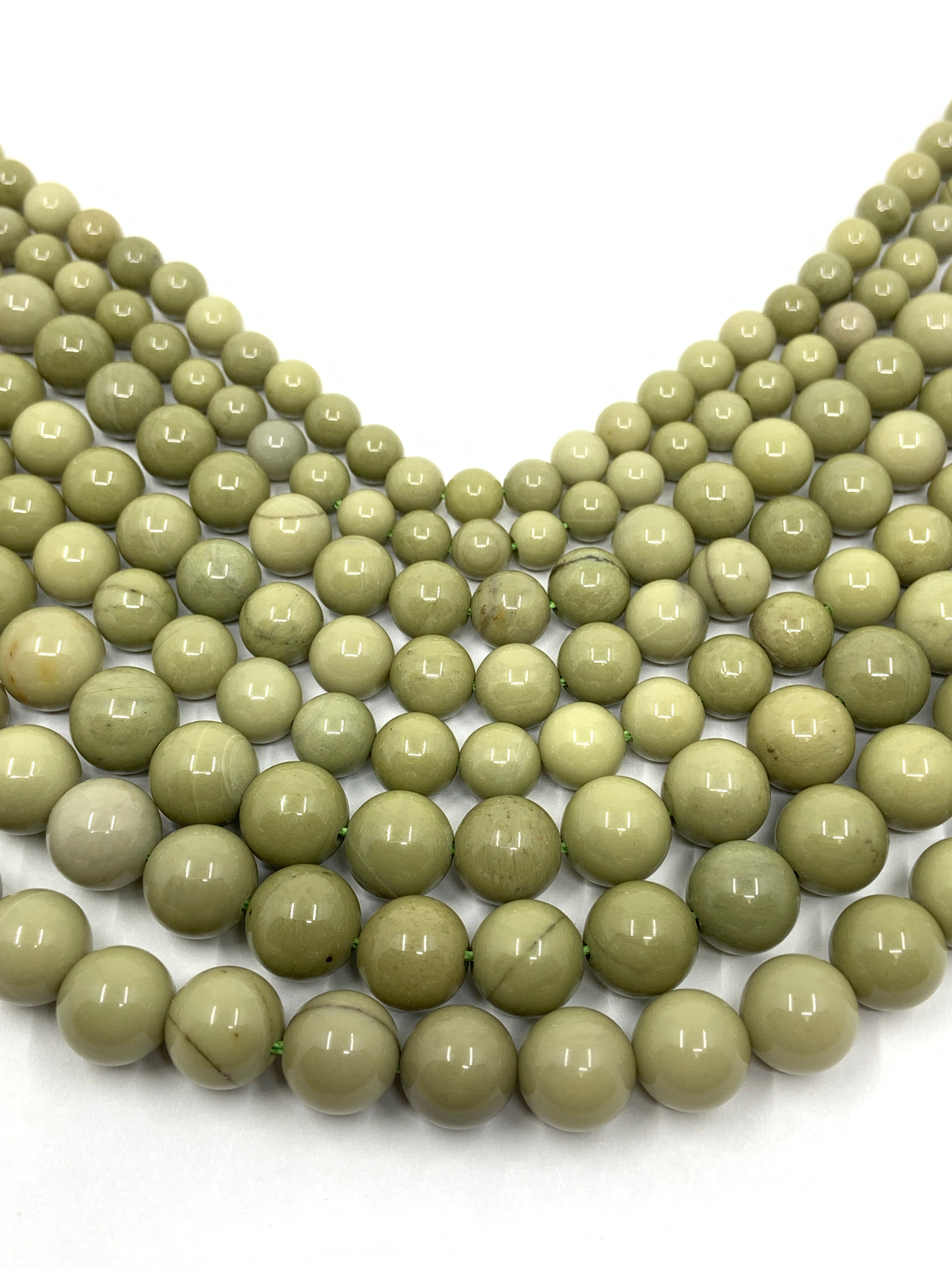 Olive green color jasper beads