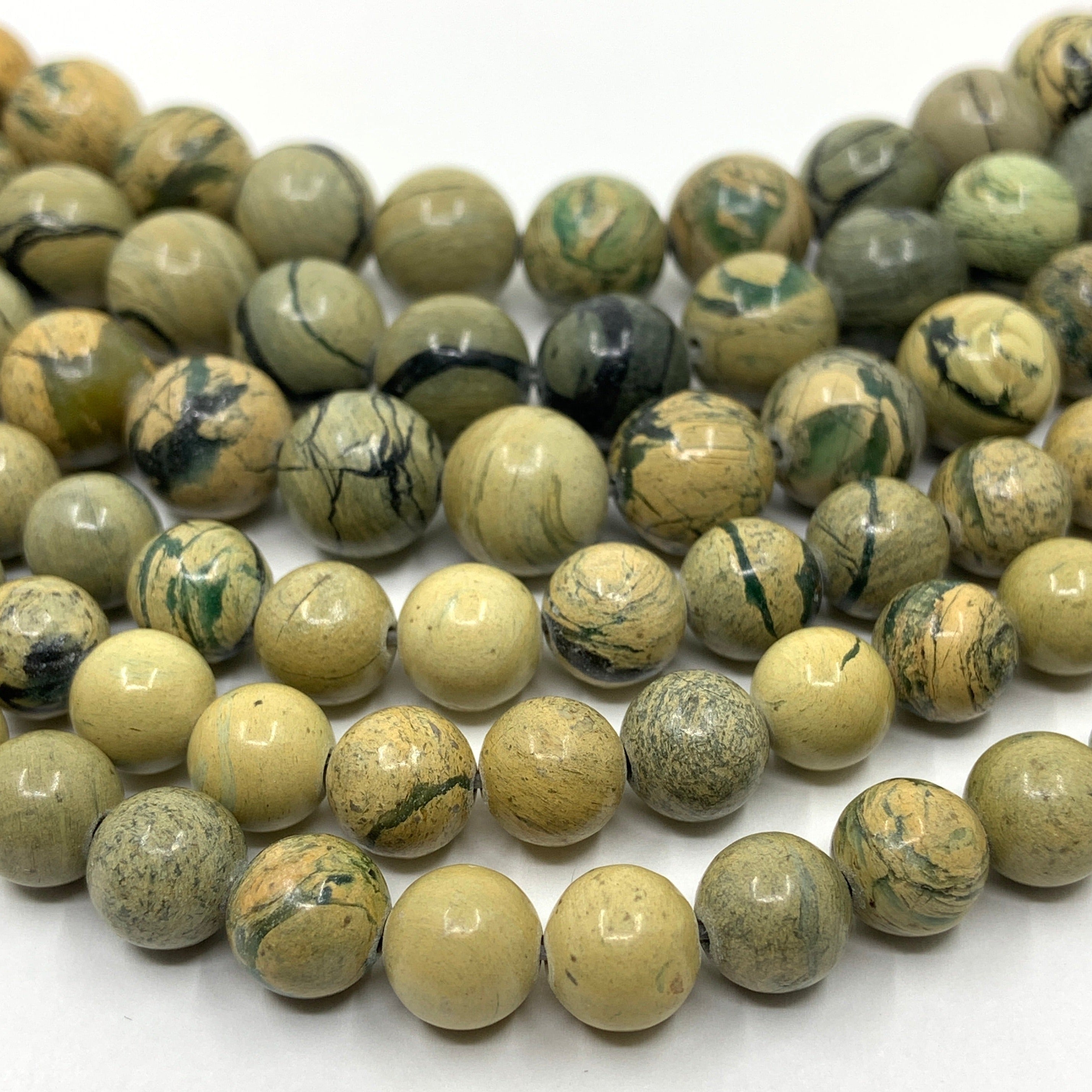 Desert Oasis Jasper Beads Round Shape