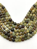 Green Garnet Round Beads in strands