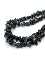 Black agate gemstone chips beads