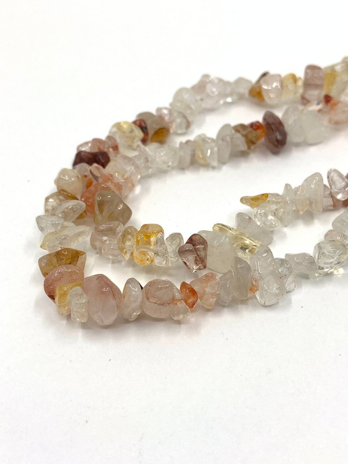 Flower agate gemstone chips beads