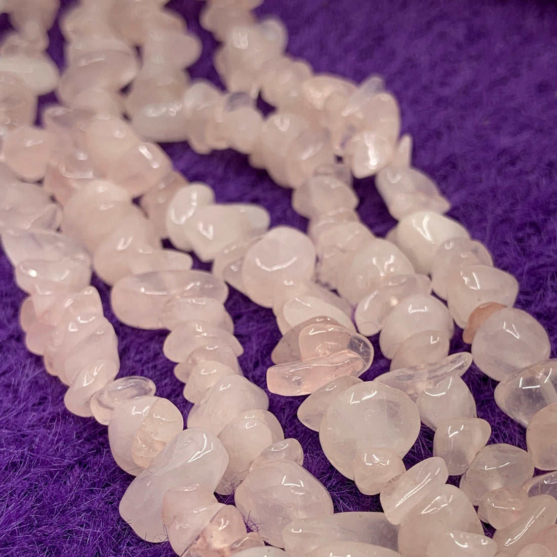 Rose Quartz Chips Beads