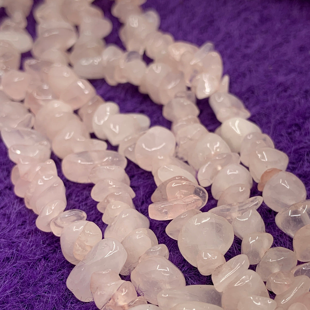 Rose Quartz Chips Beads