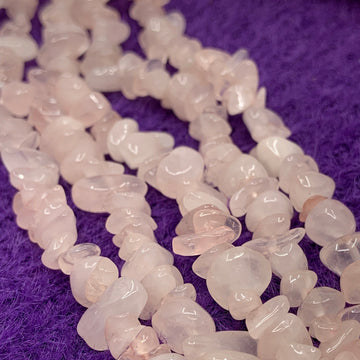 Rose Quartz Chips Beads