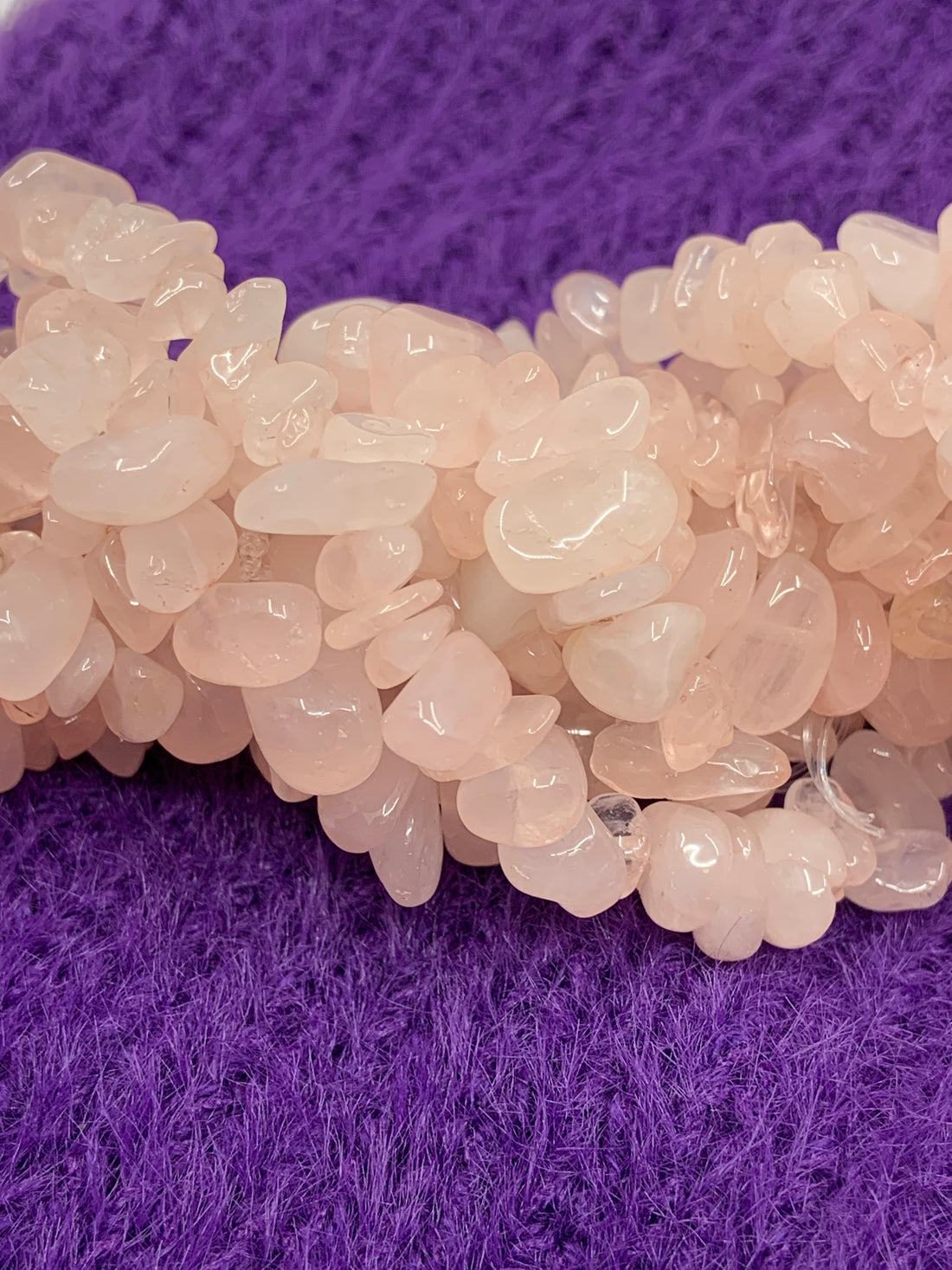 Rose Quartz Chips Beads