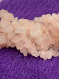 Rose quartz gemstone irregular shape