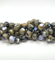 Olive Green Mother of Pearl Beads
