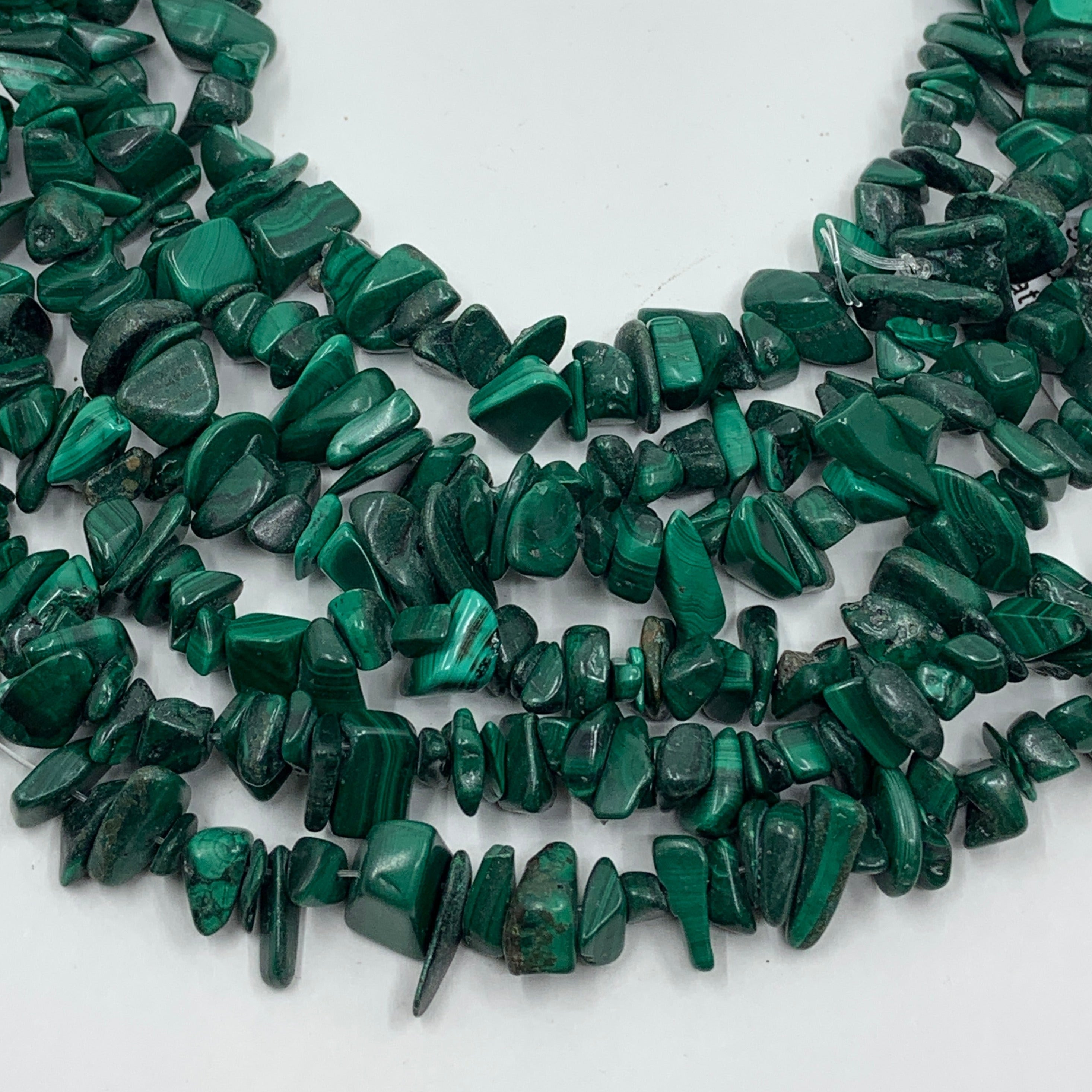 Malachite chips beads