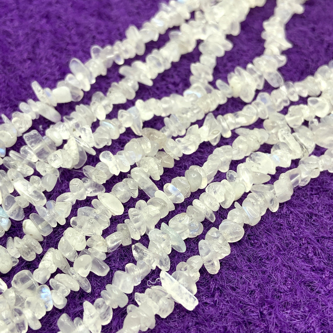 Moonstone chip beads for jewelry making