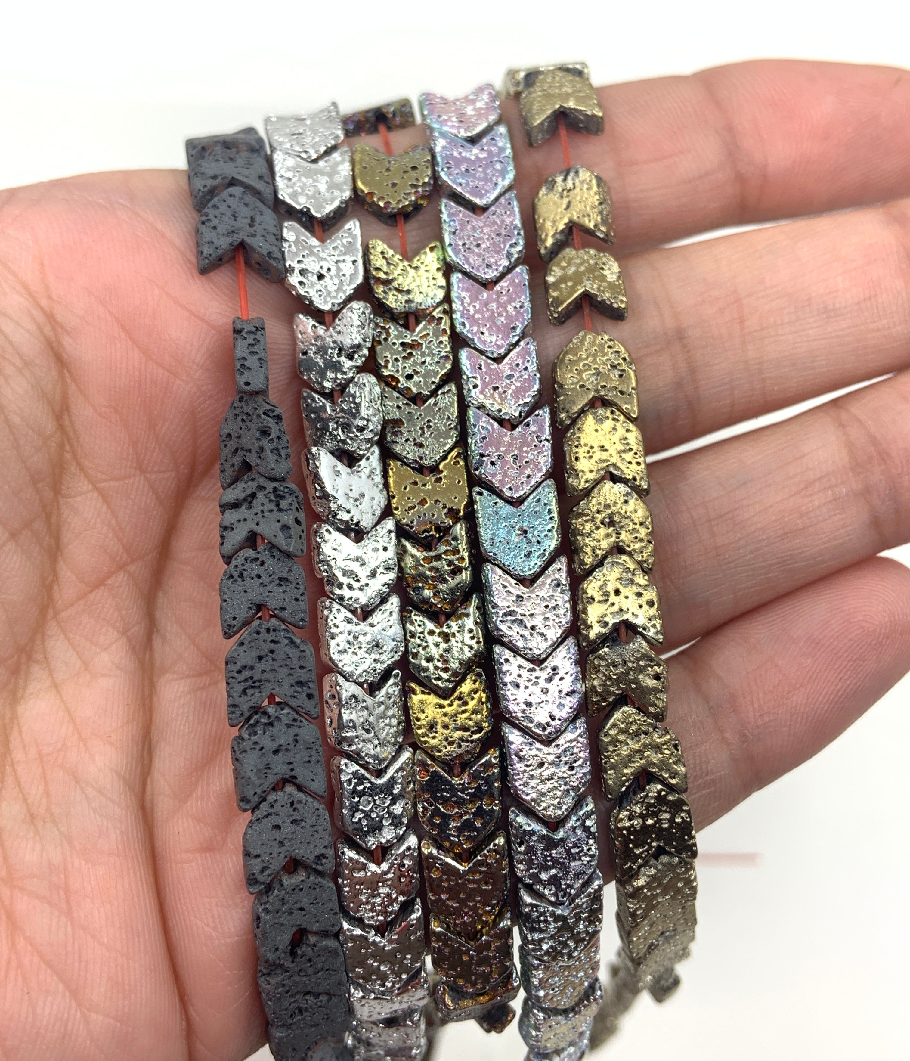 Lava Arrow Chevron Beads