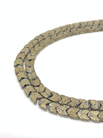 Lava Arrow Chevron Beads in gold color