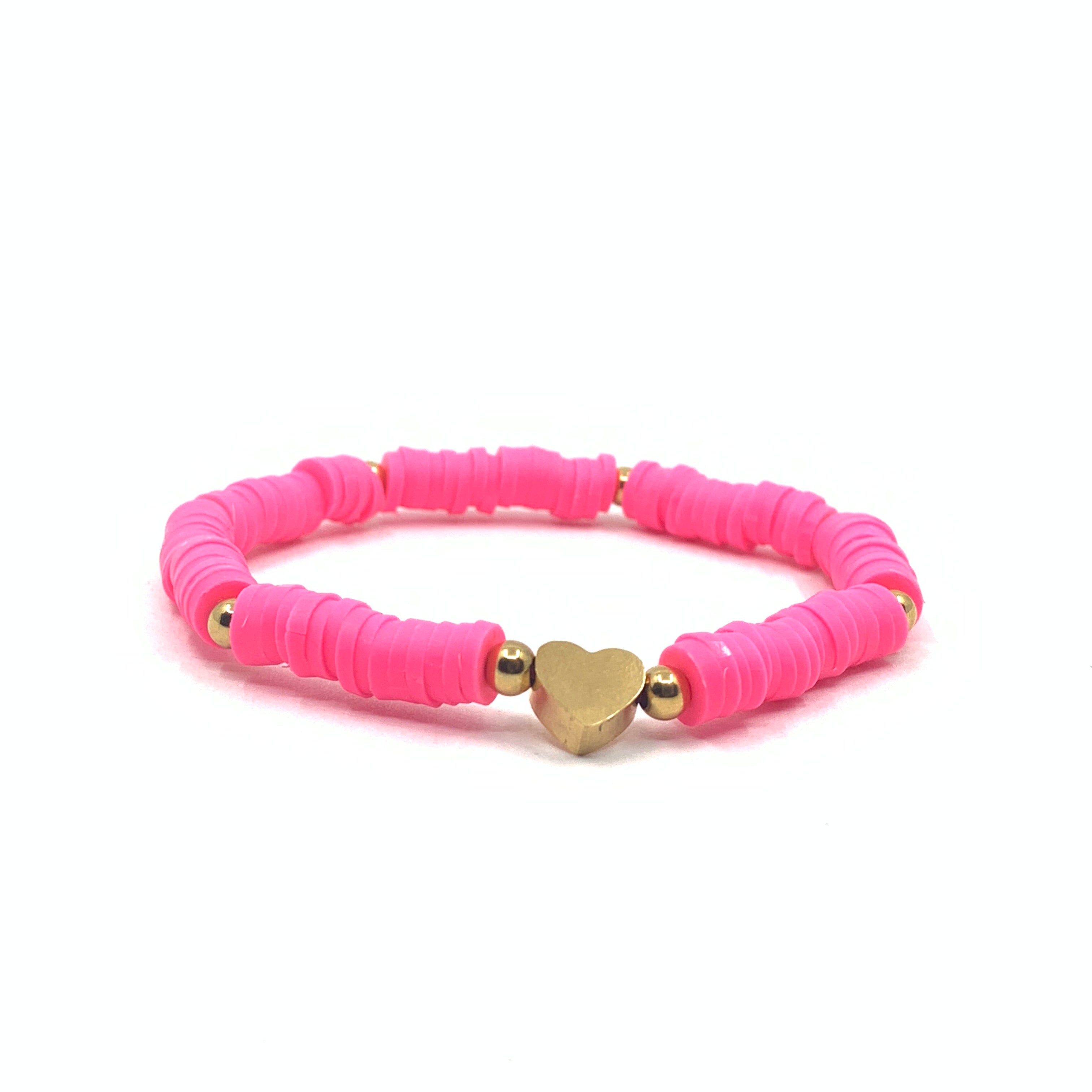 Clay Bead Heart Bracelets