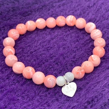 Pink Pearl Love Bracelet